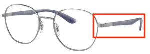 Patillas originales Ray-Ban RB6461 Vista, color 2502 · Gunmetal