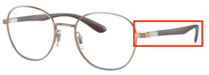 Patillas originales Ray-Ban RB6461 Vista, color 2943 · Cobre