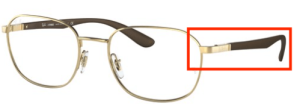 Patillas originales Ray-Ban RB6462 Vista, color 2500 · Oro