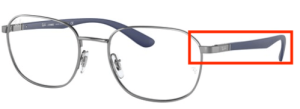 Patillas originales Ray-Ban RB6462 Vista, color 2502 · Gunmetal