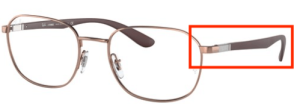 Patillas originales Ray-Ban RB6462 Vista, color 2943 · Cobre