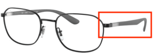 Patillas originales Ray-Ban RB6462 Vista, color 3057 · Negro
