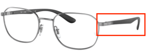 Patillas originales Ray-Ban RB6462 Vista, color 3103 · Gunmetal
