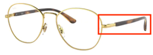 Patillas originales Ray-Ban RB6470 Vista, color 2500 · Oro