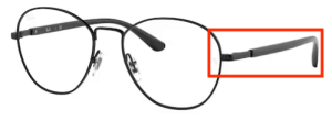 Patillas originales Ray-Ban RB6470 Vista, color 2509 · Negro brillo