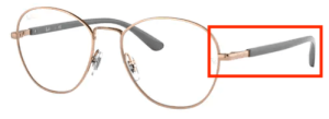 Patillas originales Ray-Ban RB6470 Vista, color 3094 · Rosa oro