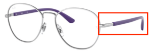 Patillas originales Ray-Ban RB6470 Vista, color 3114 · Plata