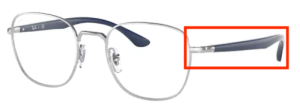 Patillas originales Ray-Ban RB6477 Vista, color 2501 · Plata