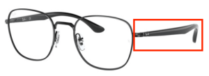Patillas originales Ray-Ban RB6477 Vista, color 2509 · Negro brillo