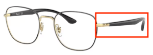 Patillas originales Ray-Ban RB6477 Vista, color 2991 · Oro sobre superior negro