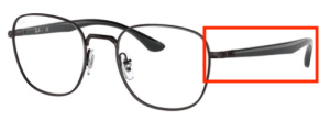 Patillas originales Ray-Ban RB6477 Vista, color 3110 · Marrón oscuro
