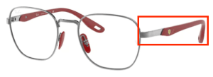 Patillas originales Ray-Ban RB6484M Vista, color F001 · Gunmetal