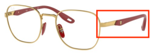 Patillas originales Ray-Ban RB6484M Vista, color F029 · Oro