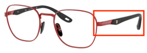 Patillas originales Ray-Ban RB6484M Vista, color F047 · Rojo