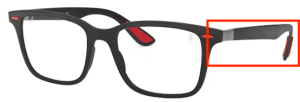 Patillas originales Ray-Ban RB7144M Vista, color F602 · Negro