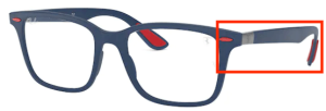 Patillas originales Ray-Ban RB7144M Vista, color F604 · Azul oscuro