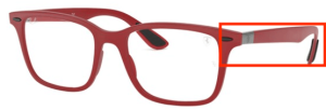 Patillas originales Ray-Ban RB7144M Vista, color F628 · Rojo
