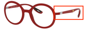 Patillas originales Ray-Ban RB7180M Vista, color F628 · Rojo