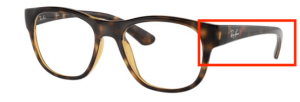 Patillas originales Ray-Ban RB7191 Vista, color 2012 · Habana oscuro