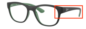 Patillas originales Ray-Ban RB7191 Vista, color 8142 · Negro