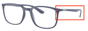 Patillas originales Ray-Ban RB7199 Vista, color 5207 · Azul mate