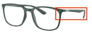 Patillas originales Ray-Ban RB7199 Vista, color 8062 · Verde