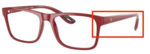 Patillas originales Ray-Ban RB7205M Vista, color F623 · Rojo