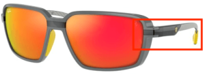 Patillas originales Ray-Ban RB8360M Ferrari, color F672 · Gris
