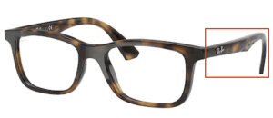 Patillas originales Ray-Ban RB1562 Vista Junior, color 3685 · Habana