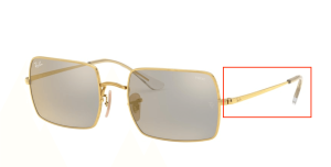 Patillas originales Ray-Ban RB1969 Rectangle, color 001 · Oro