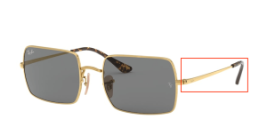 Patillas originales Ray-Ban RB1969 Rectangle, color 9150 · Oro
