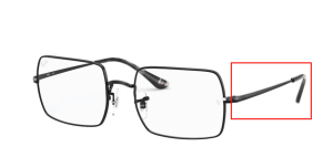 Patillas originales Ray-Ban RB1969V Vista, color 2509 · Negro brillo