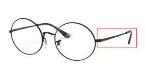 Patillas originales Ray-Ban RB1970V Vista, color 2509 · Negro brillo