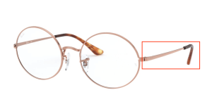 Patillas originales Ray-Ban RB1970V Vista, color 2943 · Cobre