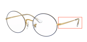 Patillas originales Ray-Ban RB1970V Vista, color 3105 · Azul sobre legend oro