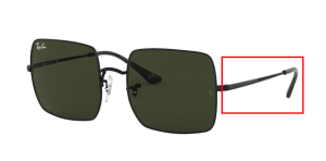 Patillas originales Ray-Ban RB1971 Square, color 9148 · Negro