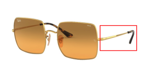 Patillas originales Ray-Ban RB1971 Square, color 9150 · Oro