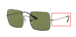 Patillas originales Ray-Ban RB1971 Square, color 9197 · Plata