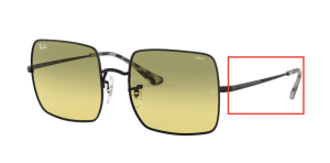 Patillas originales Ray-Ban RB1971 Square, color 9152 · Negro
