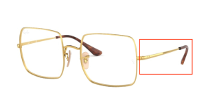 Patillas originales Ray-Ban RB1971V Vista, color 2500 · Arista