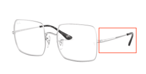 Patillas originales Ray-Ban RB1971V Vista, color 2501 · Plata