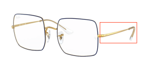 Patillas originales Ray-Ban RB1971V Vista, color 3105 · Azul sobre legend oro