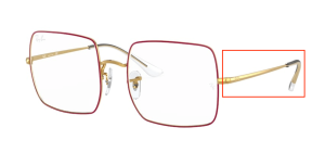 Patillas originales Ray-Ban RB1971V Vista, color 3106 · Rojo sobre legend oro