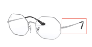 Patillas originales Ray-Ban RB1972V Vista, color 2501 · Plata