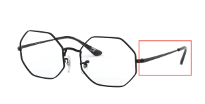 Patillas originales Ray-Ban RB1972V Vista, color 2509 · Negro brillo