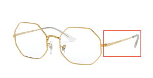 Patillas originales Ray-Ban RB1972V Vista, color 3086 · Legend oro