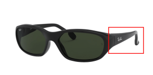 Patillas originales Ray-Ban RB2016 Daddy O, color 601 · Negro