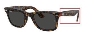 Patillas originales Ray-Ban RB2140 Wayfarer, color 1292 · Carey
