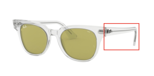 Patillas originales Ray-Ban RB2168 Meteor, color 912 · Trasparent