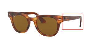 Patillas originales Ray-Ban RB2168 Meteor, color 954 · Carey claro